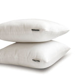 White Luxury Pack of 2 - White Art Silk Throw Cushion Cover