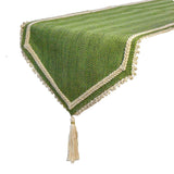 Harmony In Hemp - Green Jute Decorative Table Runner