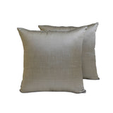 Taupe Gray Luxury Pack of 2 - Taupe Gray Art Silk Throw Cushion Cover