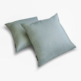 Dusky Blue Pack of 2 - Dusky Blue Art Silk Throw Cushion Cover