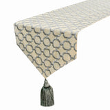 Geometrix Threads - Grey Linen Decorative Table Runner