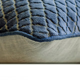 Geolux Legacy Navy - Velvet Navy Decorative Bed Runner and Cushion Cover