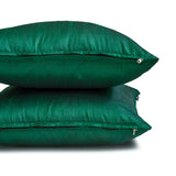Dark Green Luxury Pack of 2 - Emerald Green Art Silk Throw Cushion Cover