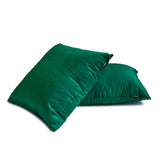 Dark Green Luxury Pack of 2 - Emerald Green Art Silk Throw Cushion Cover