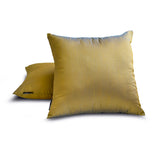 Turquoise Gold Luxury Pack of 2 - Turquoise & Gold Art Silk Throw Cushion Cover