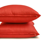 Orange Luxury Pack of 2 - Orange Art Silk Throw Cushion Cover