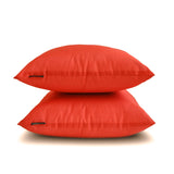 Orange Luxury Pack of 2 - Orange Art Silk Throw Cushion Cover