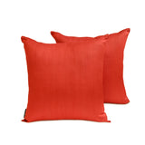 Orange Luxury Pack of 2 - Orange Art Silk Throw Cushion Cover