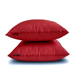 Blood Red Luxury Pack of 2 - Blood Red Art Silk Throw Cushion Cover