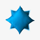 Peacock Blue Luxury Pack of 2 - Peacock Blue Art Silk Throw Cushion Cover