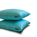 Sea Green Luxury Pack of 2 - Sea Green Art Silk Throw Cushion Cover