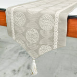 Boho Linen Dreams - Beige Linen Decorative Table Runner