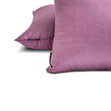 Lilac Art Silk Throw Cushion Cover Pack of 2 - Lilac Luxury