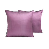 Lilac Art Silk Throw Cushion Cover Pack of 2 - Lilac Luxury