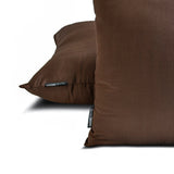 Dark Brown Luxury Pack of 2 - Brown Art Silk Throw Cushion Cover