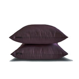 Dark Plum Luxury Pack of 2 - Dark Plum Art Silk Throw Cushion Cover