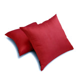 Blood Red Luxury Pack of 2 - Blood Red Art Silk Throw Cushion Cover