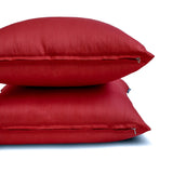 Blood Red Luxury Pack of 2 - Blood Red Art Silk Throw Cushion Cover