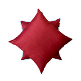 Blood Red Luxury Pack of 2 - Blood Red Art Silk Throw Cushion Cover
