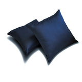 Navy Blue Luxury Pack of 2 - Navy Blue Art Silk Throw Cushion Cover