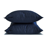 Navy Blue Luxury Pack of 2 - Navy Blue Art Silk Throw Cushion Cover