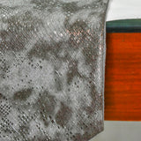 Charcoal Chrome - Grey Faux Leather Decorative Table Runner