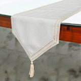 Eleganza - Ivory Jute Linen Decorative Table Runner