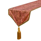 Shimmer Fest - Rust Suede Decorative Table Runner