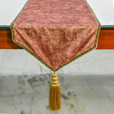 Shimmer Fest - Rust Suede Decorative Table Runner