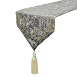 Silvery Stardust - Silver Jacquard Decorative Table Runner