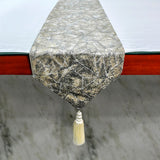 Silvery Stardust - Silver Jacquard Decorative Table Runner