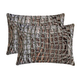 Prowl & Pounce - Brown Velvet Lumbar Cushion Cover