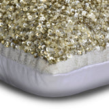 Silver Luminescence - Silver Faux Silk Lumbar Cushion Cover