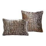 Safari Mirage - Brown Velvet Throw Cushion Cover