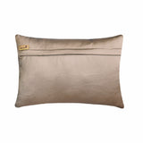 Plume Petal - Brown Satin Lumbar Cushion Cover
