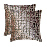 Safari Mirage - Brown Velvet Throw Cushion Cover