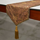 Shimmer Fest Gold - Gold Suede Decorative Table Runner