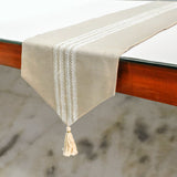 Lace Symphony - Beige Linen Decorative Table Runner