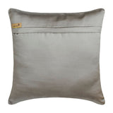 Quilted Quadrant - Gray Velvet Throw Cushion Cover