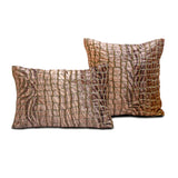 Safari Track - Brown Velvet Throw Cushion Cover