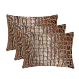 Roar & Ripple - Brown Velvet Lumbar Cushion Cover