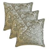 Damask Frost - Silver Burnout Velvet Throw Cushion Cover