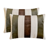 Swathe Earthy - Brown Velvet Lumbar Cushion Cover