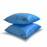 Light Blue Luxury - Blue Silk Throw Cushion Cover Pack of 2