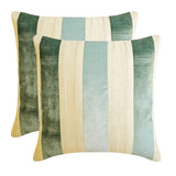 Velvet Band Ice - Blue Velvet Throw Cushion Cover