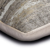 Gritty Glimmer - Gray Jacquard Lumbar Cushion Cover