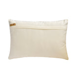 Gold Glint - Beige Suede Lumbar Cushion Cover