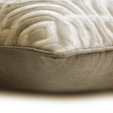 Angular Alchemy - Beige Jacquard Throw Cushion Cover