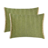 Lush Green Jute - Green Jute Lumbar Cushion Cover