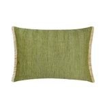 Lush Green Jute Lumbar Cushion Cover